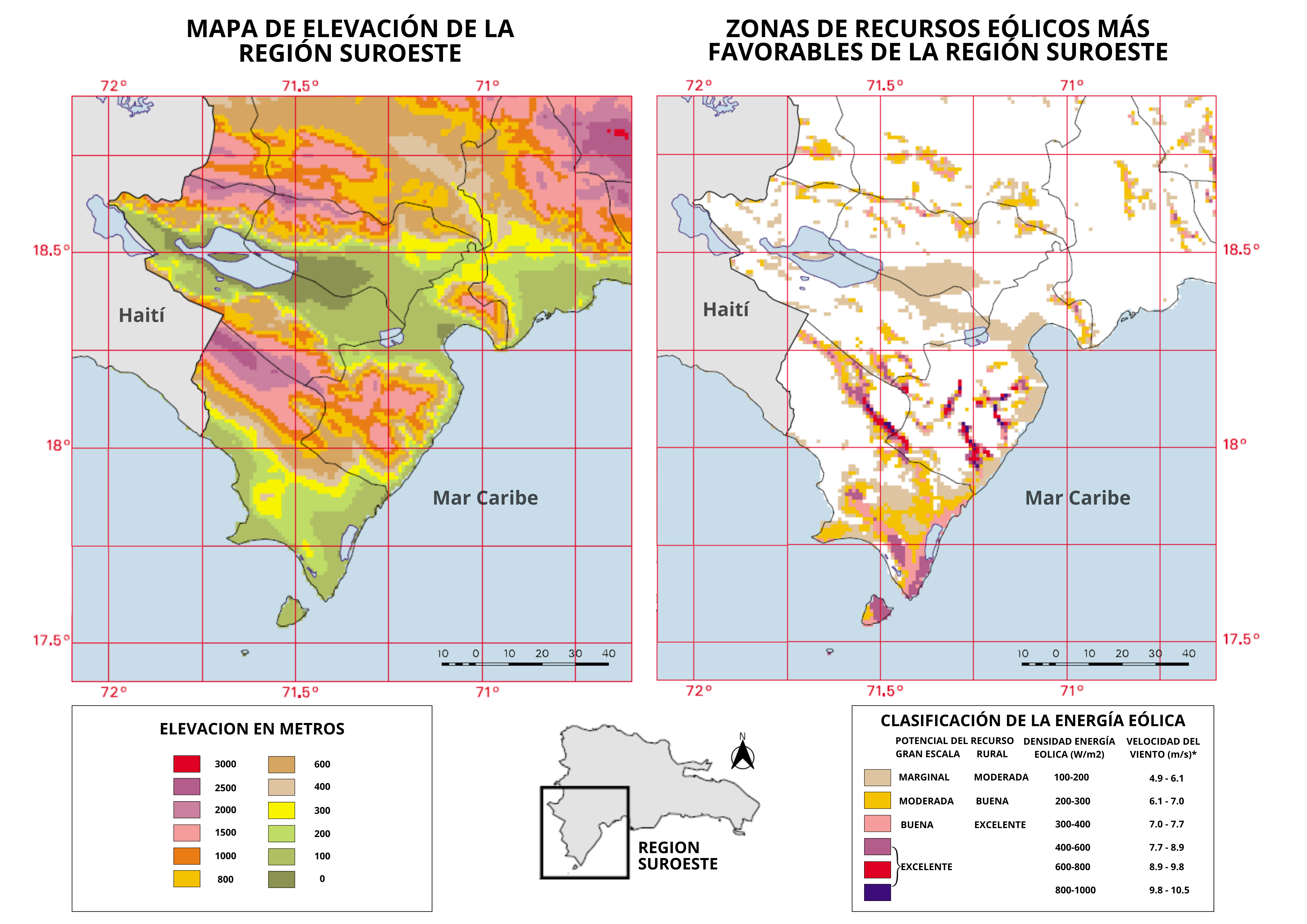 Mapa de Recurso Eólico de República Dominicana - Distribución Espacial ...